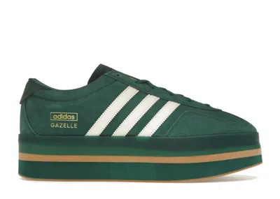 ADIDAS ORIGINALS GAZELLE STACK (WOMEN'S) SNEAKERS IN COLLEGIATE GREEN/ GUM/CREAM WHITE