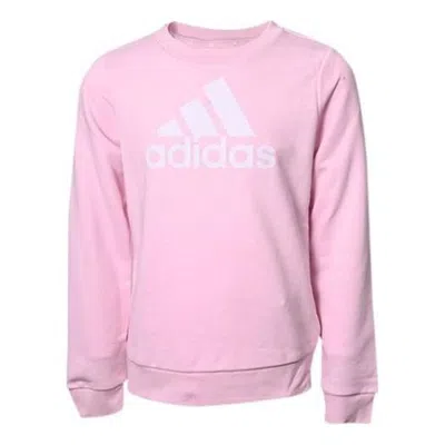 ADIDAS ORIGINALS (GS) adidas Essentials Big Logo Cotton Sweatshirt 'Pink White'