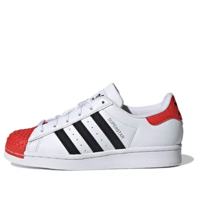ADIDAS ORIGINALS (GS) adidas LEGO x Superstar J 'Cloud White Red'