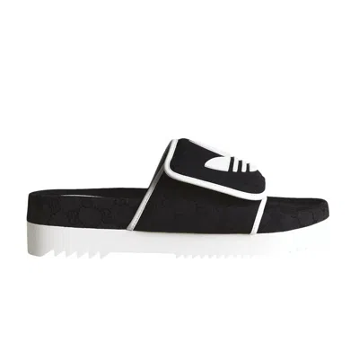 ADIDAS ORIGINALS GUCCI X SLIDE SANDAL 'BLACK GG MONOGRAM'