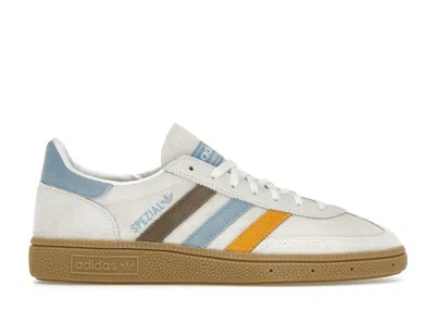 ADIDAS ORIGINALS HANDBALL SPEZIAL (WOMEN'S) SNEAKERS IN CLOUD WHITE/LIGHT BLUE/EARTH STRATA