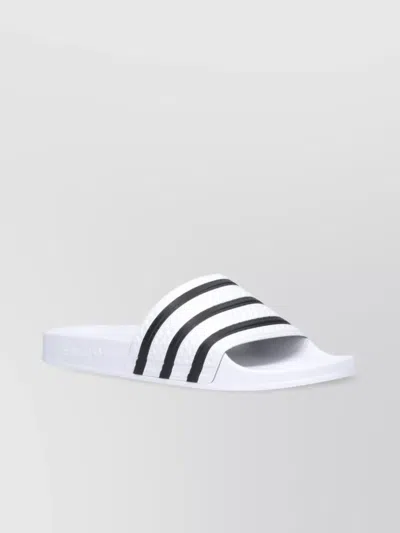 ADIDAS ORIGINALS HEELED SANDALS WITH OPEN TOE AND SIGNATURE STRIPES