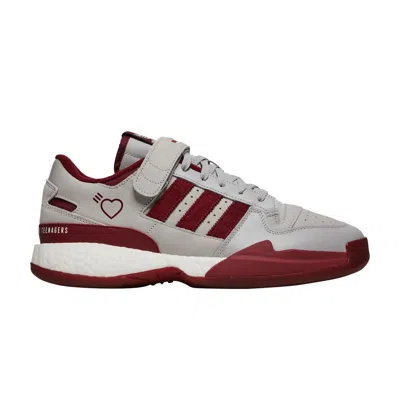 ADIDAS ORIGINALS HUMAN MADE X FORUM LOW 'GREY BURGUNDY'