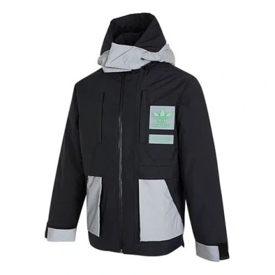 ADIDAS ORIGINALS adidas originals Innov Fab Downj Casual Stay Warm Sports hooded down Jacket Black