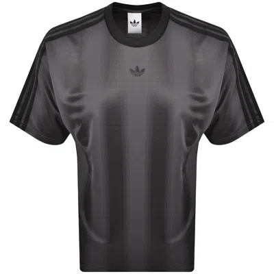 ADIDAS ORIGINALS ADIDAS ORIGINALS JACQUARD JERSEY T SHIRT GREY