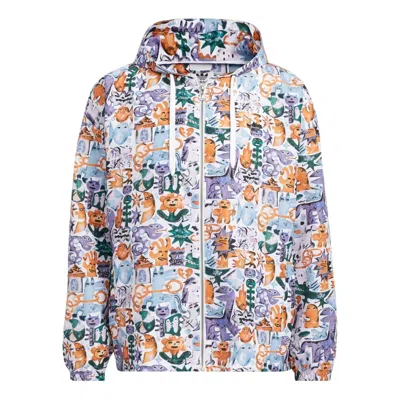 ADIDAS ORIGINALS adidas Originals Knit COL AOP Jackets 'White Orange Purple'