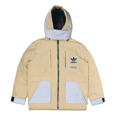 ADIDAS ORIGINALS adidas originals Large Logo Cargo hooded Stay Warm Down Jacket Creamy White