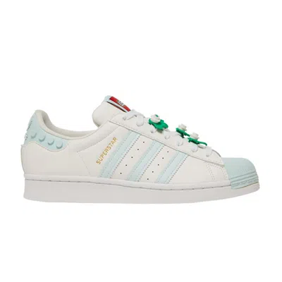 ADIDAS ORIGINALS LEGO X WMNS SUPERSTAR 'CLEAR WHITE ICE MINT'