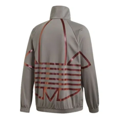 ADIDAS ORIGINALS adidas originals Logo Printing Sports Stand Collar Jacket Gray