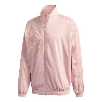ADIDAS ORIGINALS adidas originals logo Printing Stand Collar Sports Jacket Pink