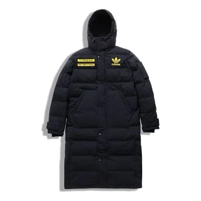 ADIDAS ORIGINALS adidas originals Long Jacket Back logo mid-length hooded down Jacket Black