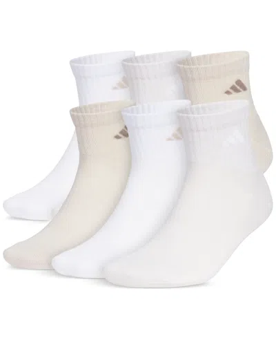 ADIDAS ORIGINALS MEN'S 6PK. LOGO QUARTER SOCKS