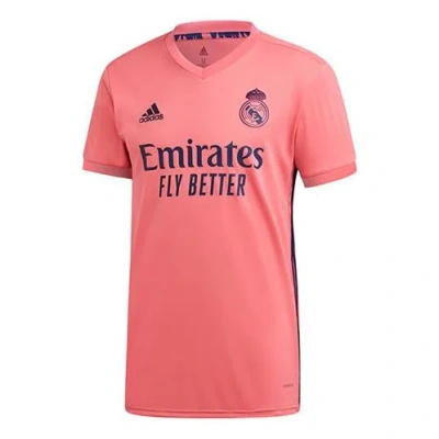 ADIDAS ORIGINALS Men's adidas 20-21 Season Real Madrid Away Short Sleeve T-Shirt Jersey Pink