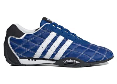 ADIDAS ORIGINALS MEN'S ADIDAS ADI RACER LO WHITE SNEAKERS IN POWER BLUE/CLOUD WHITE/CORE BLACK