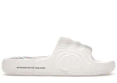 ADIDAS ORIGINALS MEN'S ADIDAS ADILETTE 22 SLIDES SNEAKERS IN CRYSTAL WHITE/CORE BLACK
