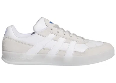 ADIDAS ORIGINALS MEN'S ADIDAS ALOHA SUPER SNEAKERS IN CRYSTAL WHITE/CLOUD WHITE/BLUE BIRD