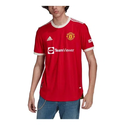 ADIDAS ORIGINALS Men's adidas Alphabet Printing Short Sleeve Soccer/Football Jersey AU Player Edition Manchester Unit