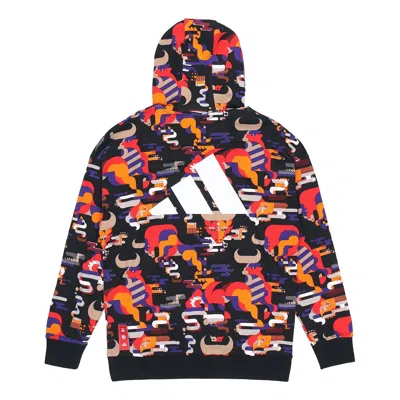 ADIDAS ORIGINALS Men's adidas Cny Gfx Hs Aop New Year's Edition Printing Pattern Sports Red