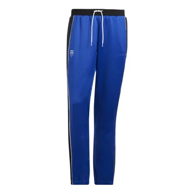 ADIDAS ORIGINALS Men's adidas Contrasting Colors Drawstring Basketball Sports Pants/Trousers/Joggers Blue