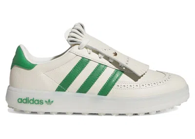 ADIDAS ORIGINALS MEN'S ADIDAS COURSECUP SPIKELESS GOLF SNEAKERS IN CHALK WHITE/GREEN/ALMOST YELLOW