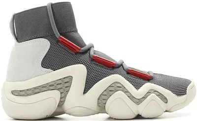ADIDAS ORIGINALS MEN'S ADIDAS CRAZY 8 AD SNEAKERS IN GREY FOUR/POWER RED/SESAME