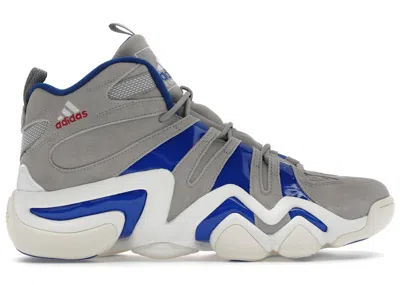 ADIDAS ORIGINALS MEN'S ADIDAS CRAZY 8 SNEAKERS IN GREY/ROYAL BLUE/FOOTWEAR WHITE