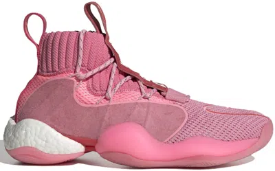 ADIDAS ORIGINALS MEN'S ADIDAS CRAZY BYW PRD PHARRELL NOW IS HER TIME PINK SNEAKERS IN
