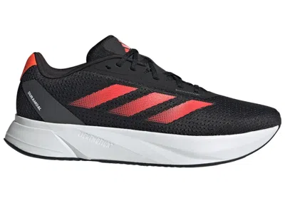 ADIDAS ORIGINALS MEN'S ADIDAS DURAMO SL GREY SNEAKERS IN CORE BLACK/SOLAR RED/GREY SIX