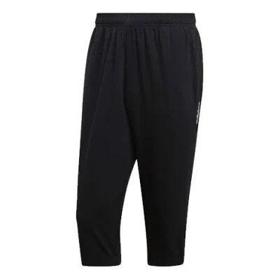 ADIDAS ORIGINALS Men's adidas E Pln 3/4 Wvn Woven Cone Training Running Sports Cropped Pants/Trousers Black