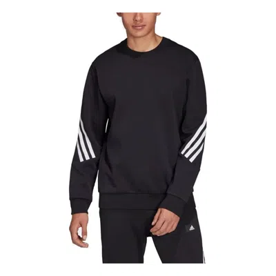 ADIDAS ORIGINALS Men's adidas FI Crew Stripe Splicing Sports Round Neck Pullover Black