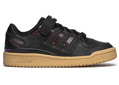 ADIDAS ORIGINALS MEN'S ADIDAS FORUM LOW SIVASDESCALZO COOL KIDS CLUB SNEAKERS IN CORE BLACK/PURPLE RUSH