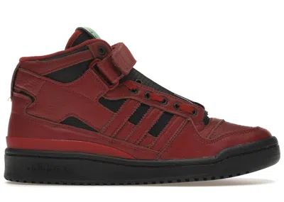 ADIDAS ORIGINALS MEN'S ADIDAS FORUM MID GUARDIANS OF THE GALAXY STAR LORD SNEAKERS IN MYSTERY RED/CORE BLACK