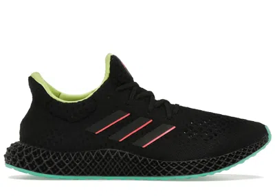 ADIDAS ORIGINALS MEN'S ADIDAS FUTURECRAFT 4D NEON SNEAKERS IN BLACK/SOLAR RED/GREEN