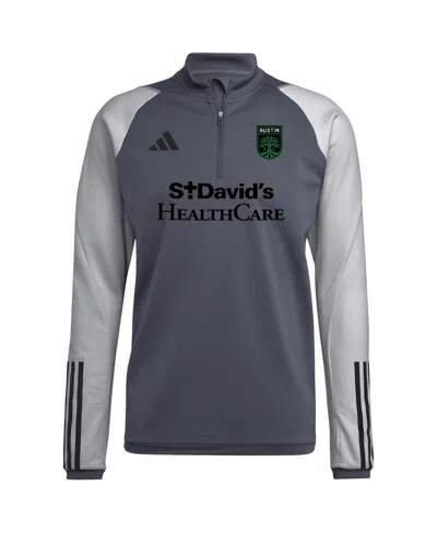 ADIDAS ORIGINALS MEN'S ADIDAS GRAY AUSTIN FC 2023 ON-FIELD AEROREADY QUARTER-ZIP TRAINING TOP