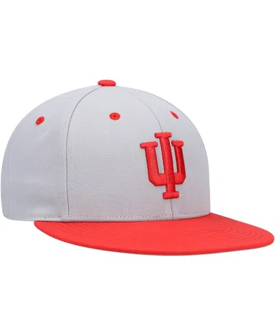 ADIDAS ORIGINALS MEN'S ADIDAS GRAY INDIANA HOOSIERS ON-FIELD BASEBALL FITTED HAT