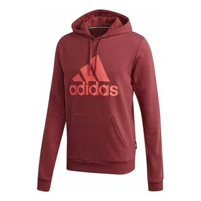 ADIDAS ORIGINALS Men's adidas Hooded Pullover Long Sleeves Red