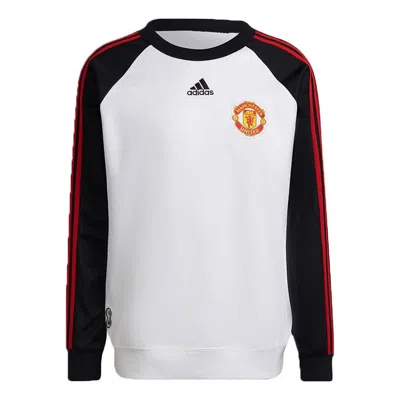 ADIDAS ORIGINALS Men's adidas Knit Soccer/Football Colorblock Sports Round Neck White