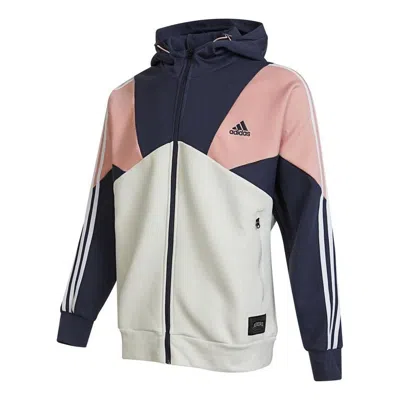 ADIDAS ORIGINALS Men's adidas Logo Printing Contrasting Colors Color Block Hooded Jacket Autumn Multicolor