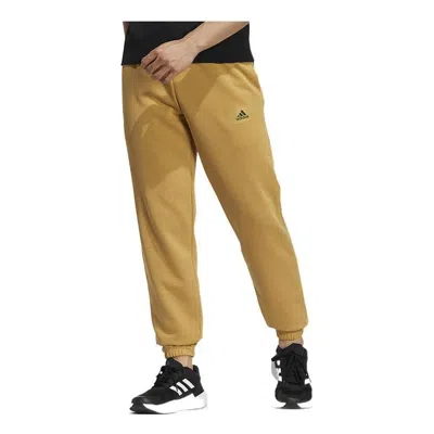 ADIDAS ORIGINALS Men's adidas Logo Printing Pattern Bundle Feet Sports Pants/Trousers/Joggers Yellow