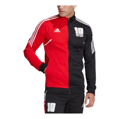 ADIDAS ORIGINALS Men's adidas Logo Printing Pattern Slim Fit Zipper Cardigan Stand Collar Jacket Colorblock