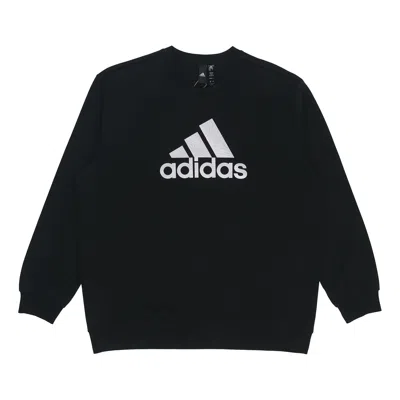ADIDAS ORIGINALS Men's adidas Logo Printing Round Neck Pullover Long Sleeves Autumn Black