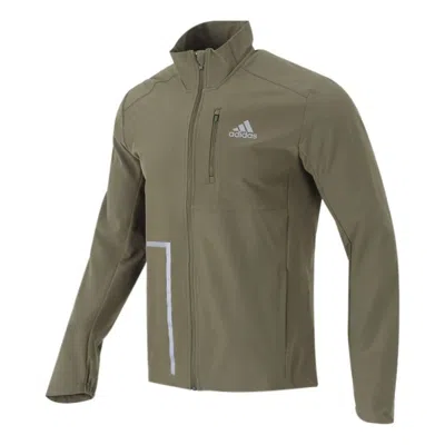ADIDAS ORIGINALS Men's adidas Logo Printing Sports Stand Collar Jacket Olive