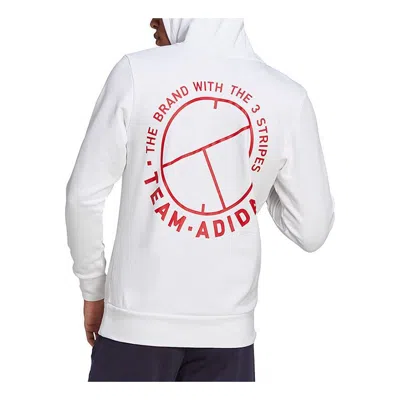 ADIDAS ORIGINALS Men's adidas Logo Printing Sports Tennis Pullover White