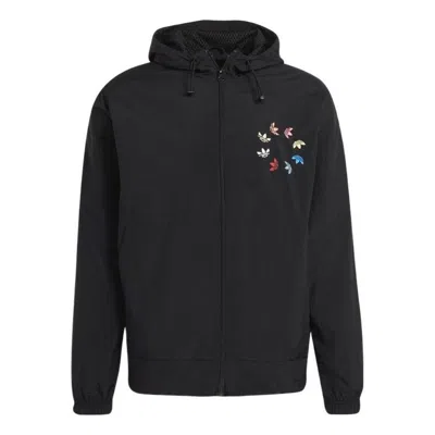 ADIDAS ORIGINALS Men's adidas logo Sports Black Jacket