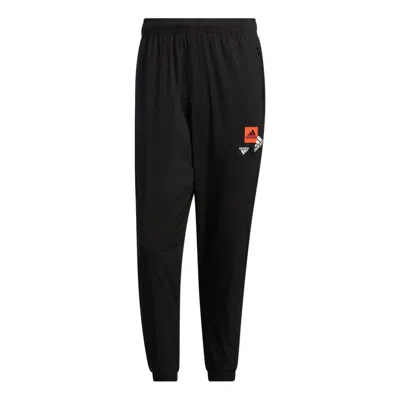 ADIDAS ORIGINALS Men's adidas Mh Bp3 Wvpnt Logo Pattern Gym Sports Bundle Feet Autumn Black Pants