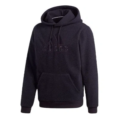 ADIDAS ORIGINALS Men's adidas Mh Wntr Bos H Embroidered Logo Solid Color Sports Fleece Black