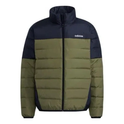 ADIDAS ORIGINALS Men's adidas neo Alphabet Large Logo Sports Stay Warm Dark Olive Green Down Jacket