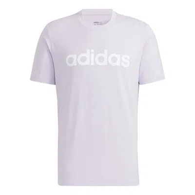 ADIDAS ORIGINALS Men's adidas neo Ce Logo Tee Logo Printing Sports Round Neck Short Sleeve Light Purple T-Shirt