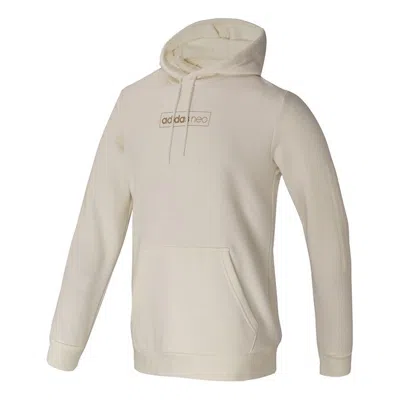 ADIDAS ORIGINALS Men's adidas neo Fav Dec Hdy Logo Printing Sports Fleece Lined Jade White