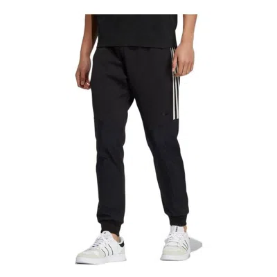 ADIDAS ORIGINALS Men's adidas neo Side Stripe Solid Color Bundle Feet Sports Pants/Trousers/Joggers Black